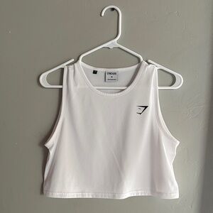 Gymshark Classic White Crop Top size Medium